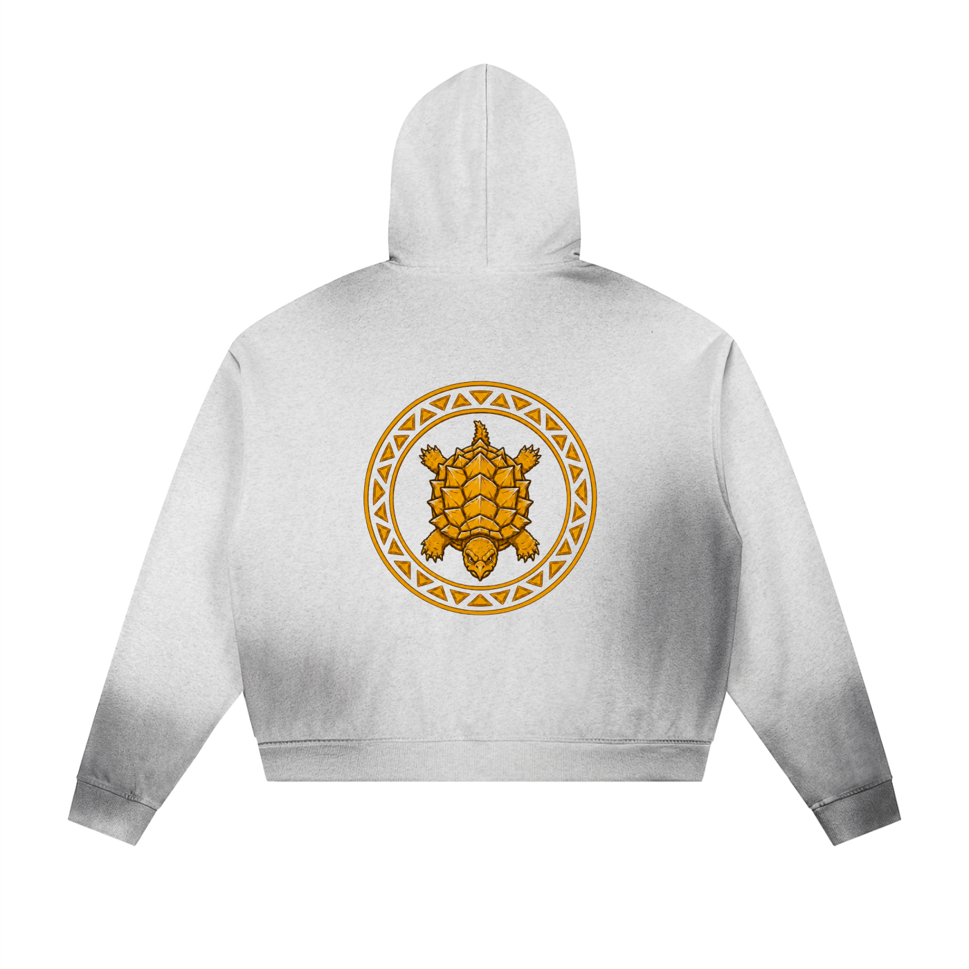 Sun Fade Frayed Raw Edge Fleece Zip Hoodie
