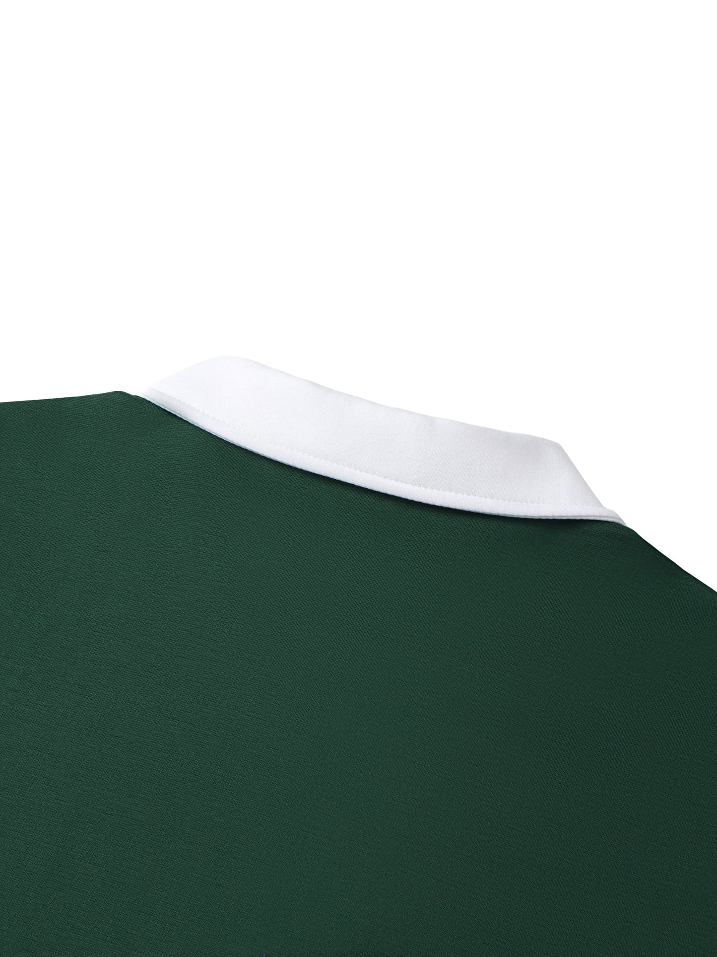 Contrast Collar Raglan Polo Shirt
