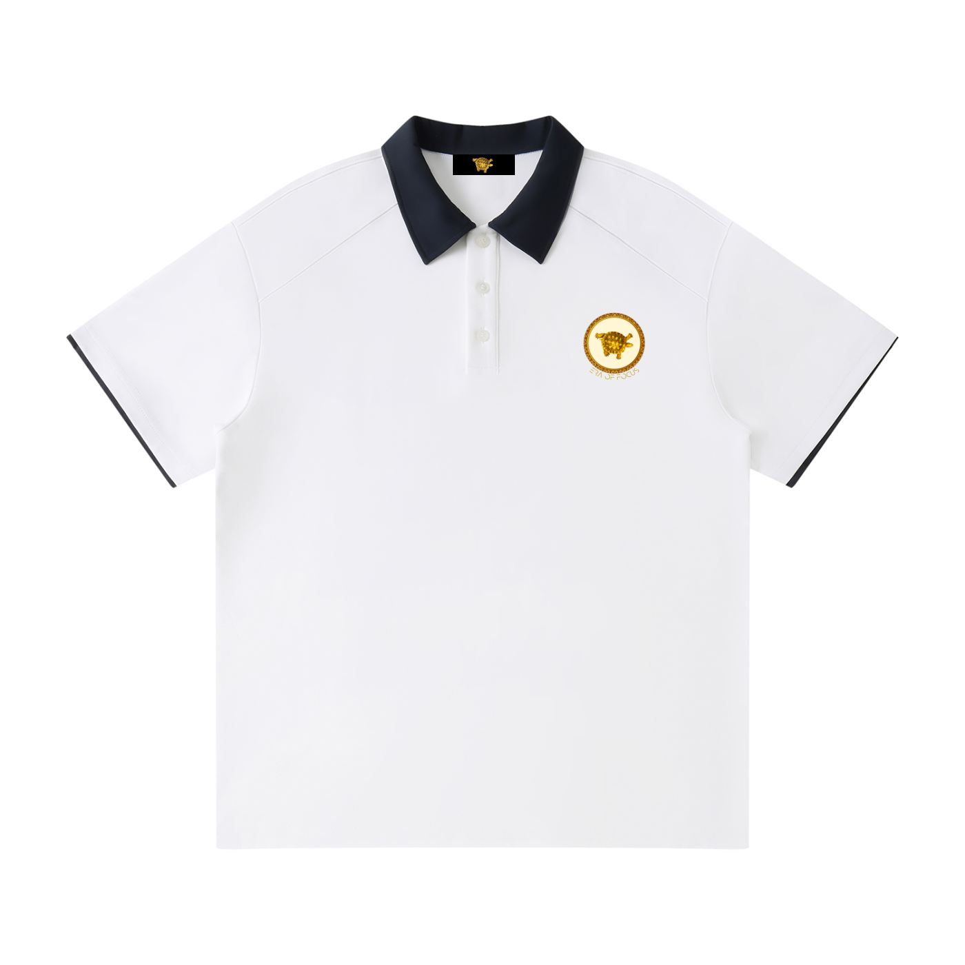 Contrast Collar Raglan Polo Shirt