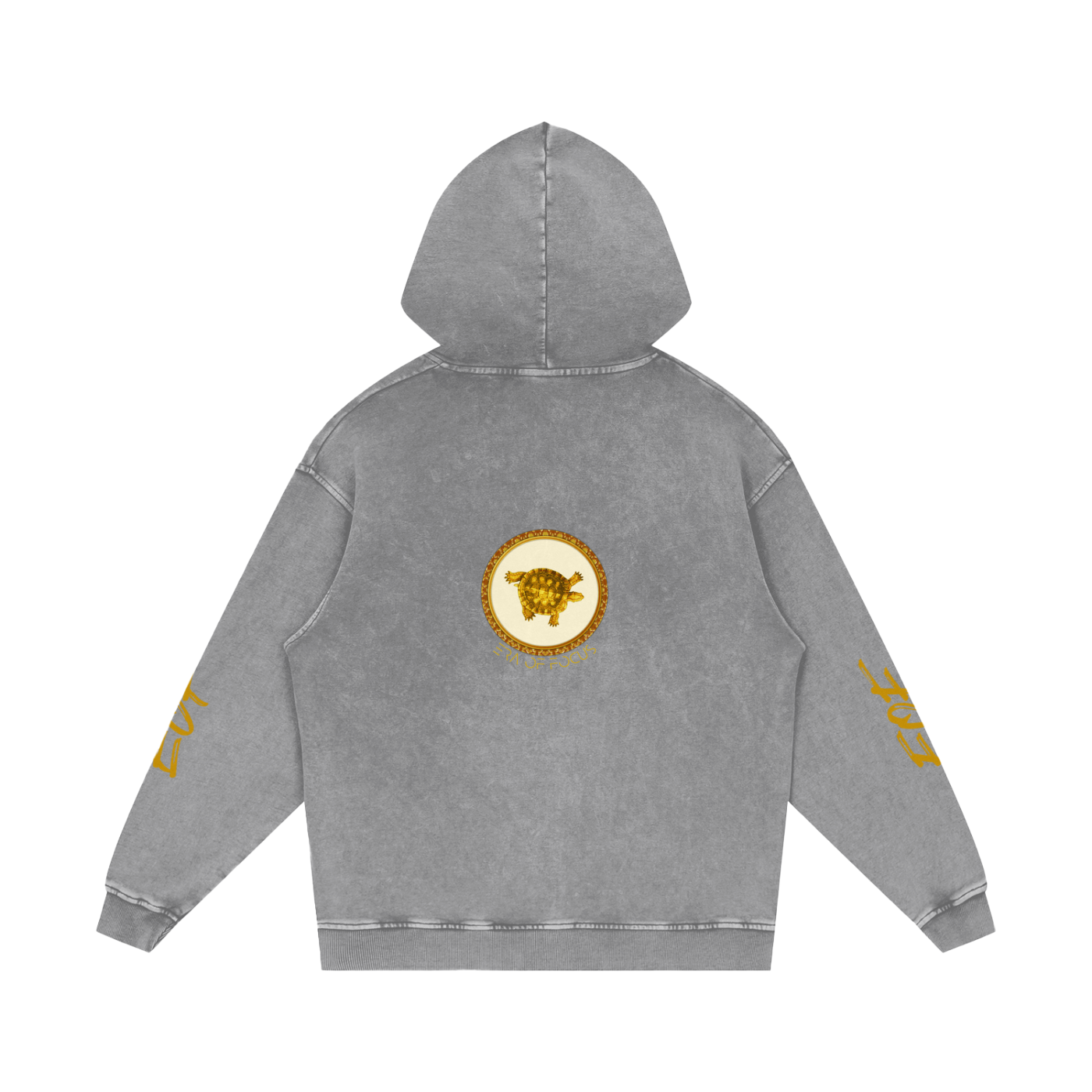 Snow Washed Loose Cotton Hoodie