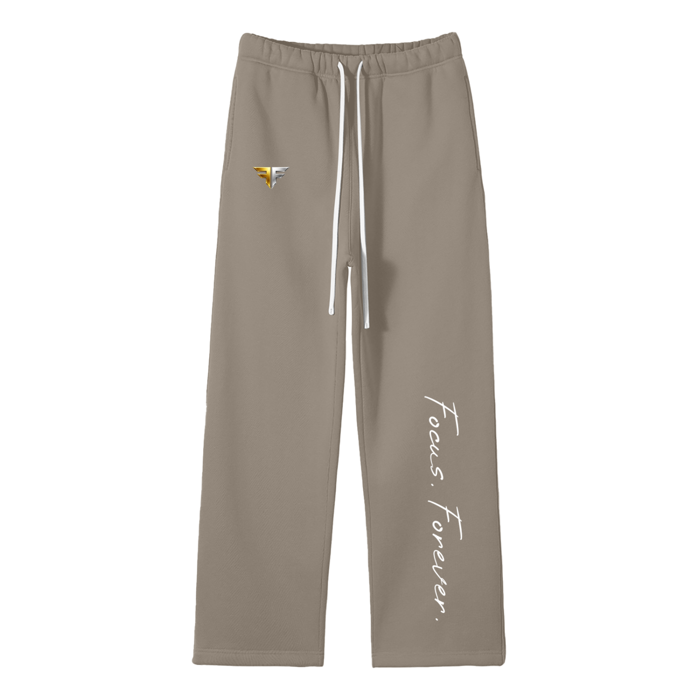 Unisex Solid Color Fleece Straight Leg Pants
