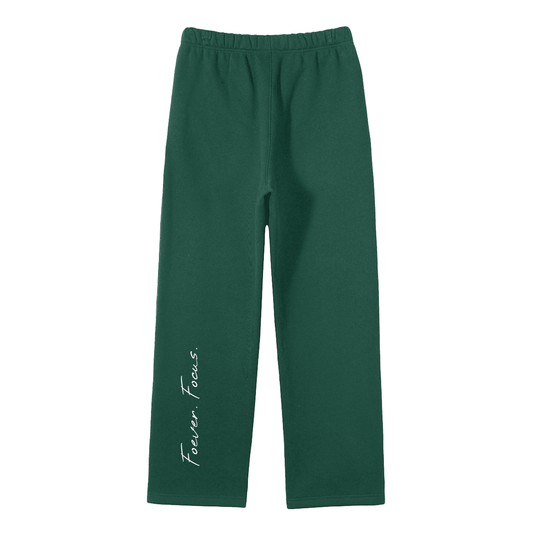 Unisex Solid Color Fleece Straight Leg Pants