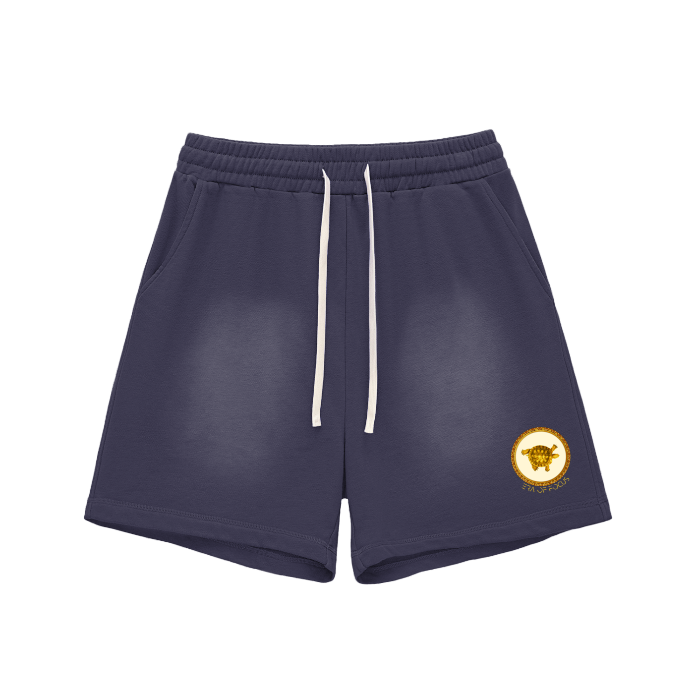Sun Fade Raw Edge Cotton Shorts