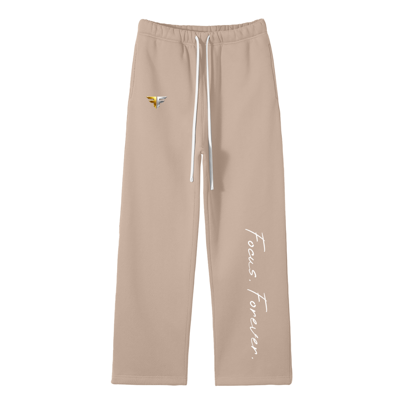Unisex Solid Color Fleece Straight Leg Pants