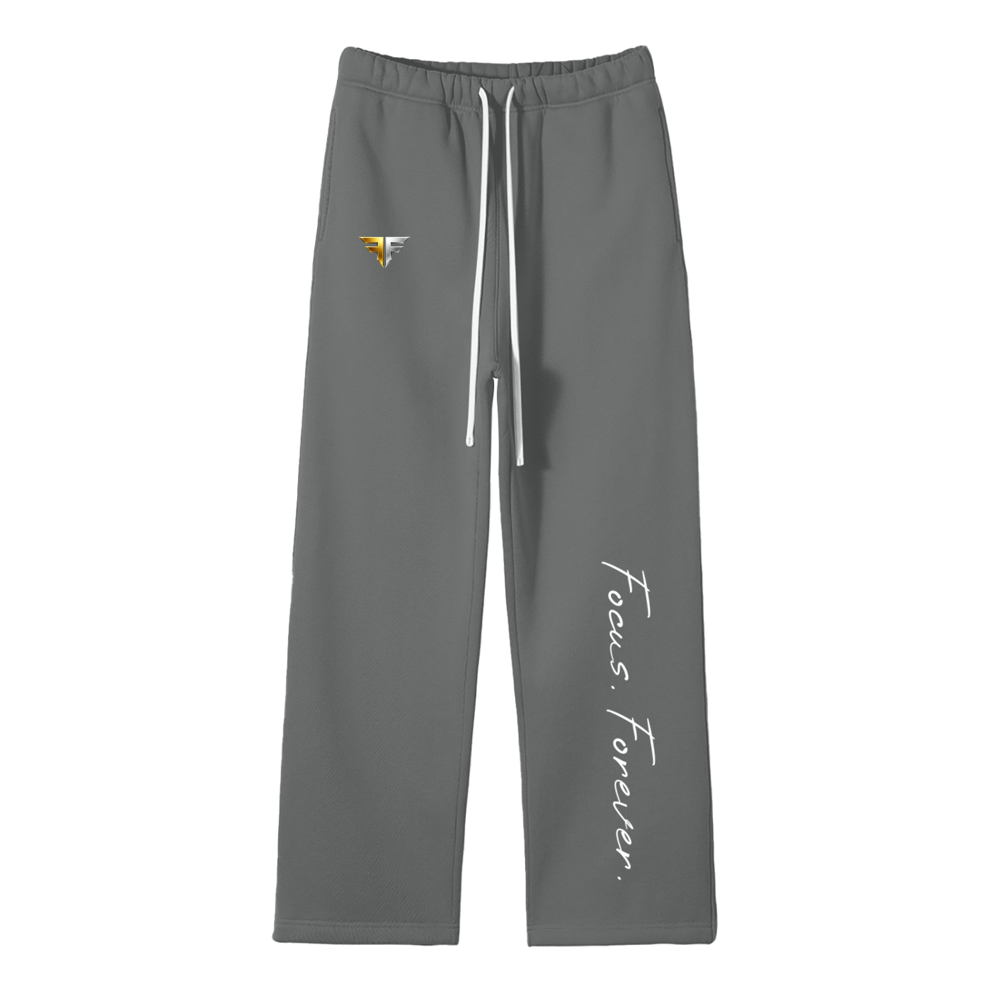 Unisex Solid Color Fleece Straight Leg Pants