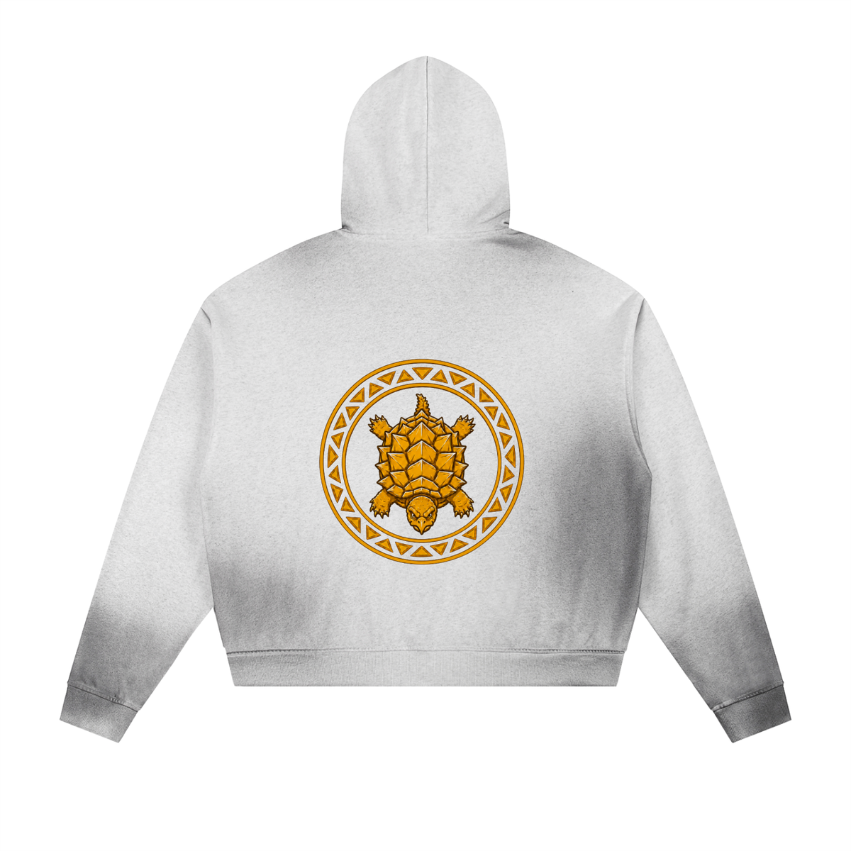 Sun Fade Frayed Raw Edge Fleece Zip Hoodie