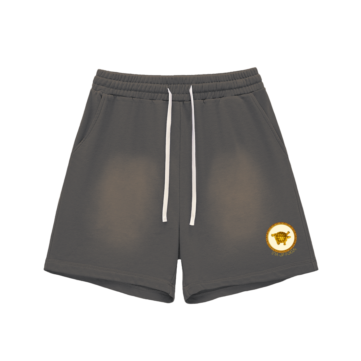 Sun Fade Raw Edge Cotton Shorts