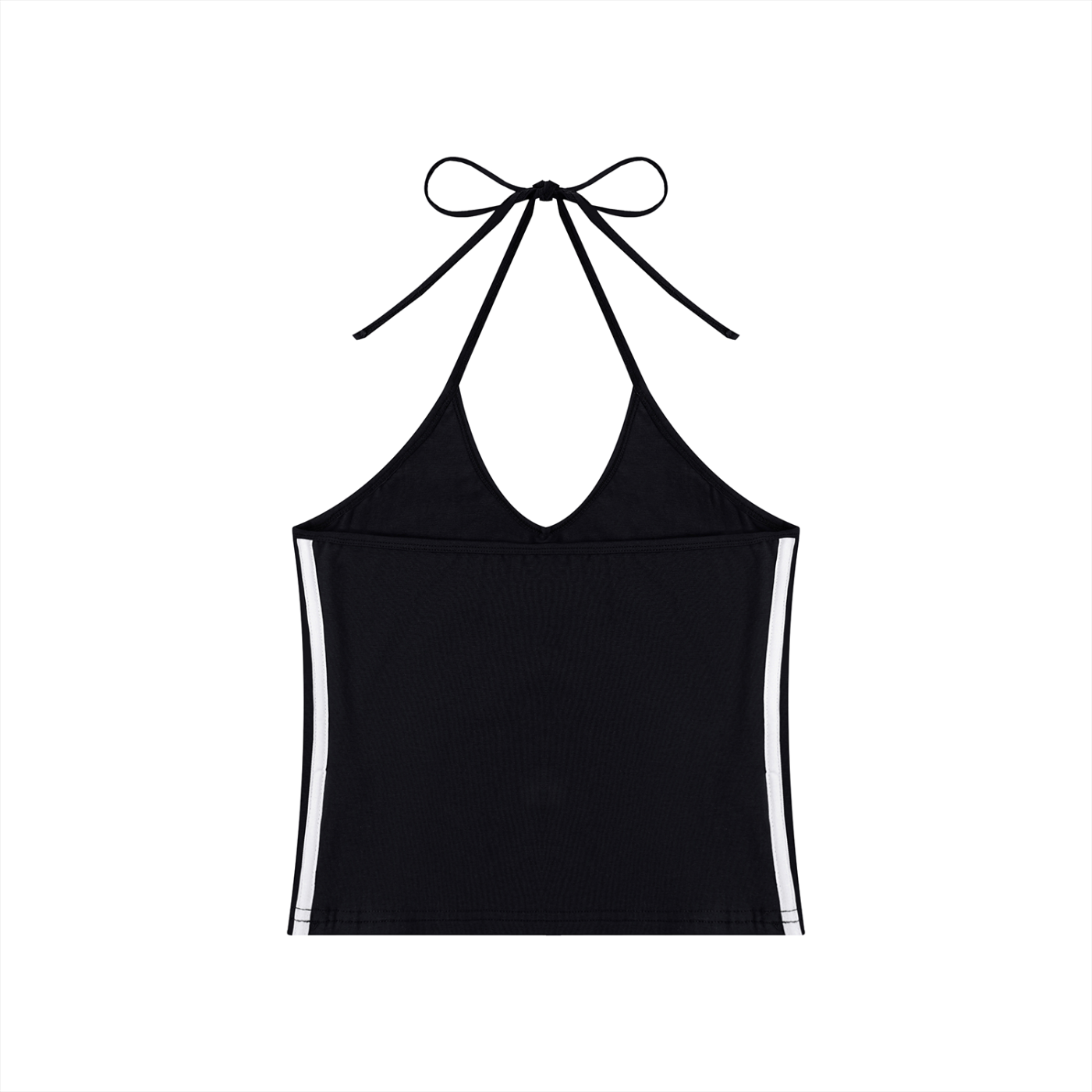 Women's Color Block Halter Crop Tank Top