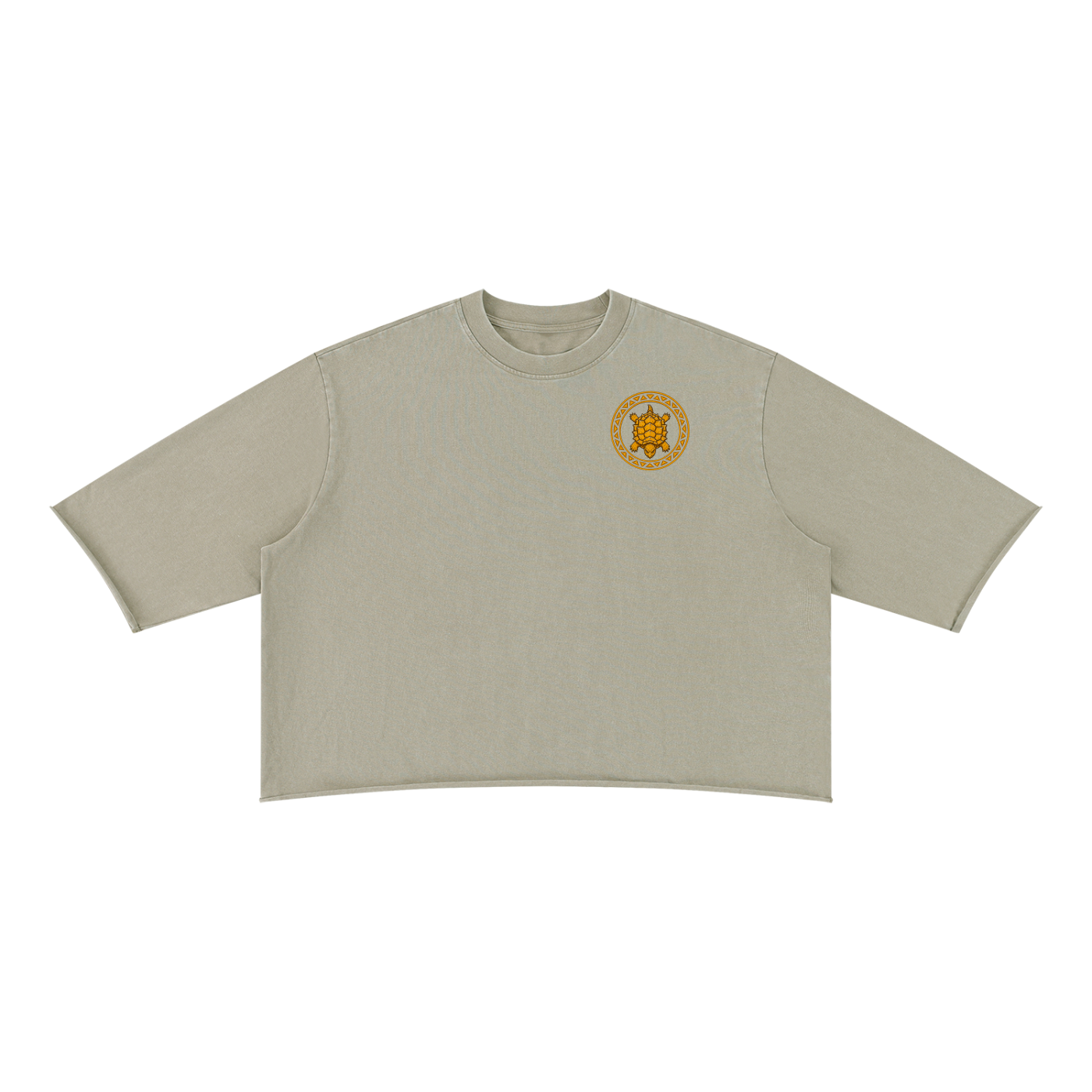 Unisex Mineral Wash Raw Hem Boxy T-Shirt