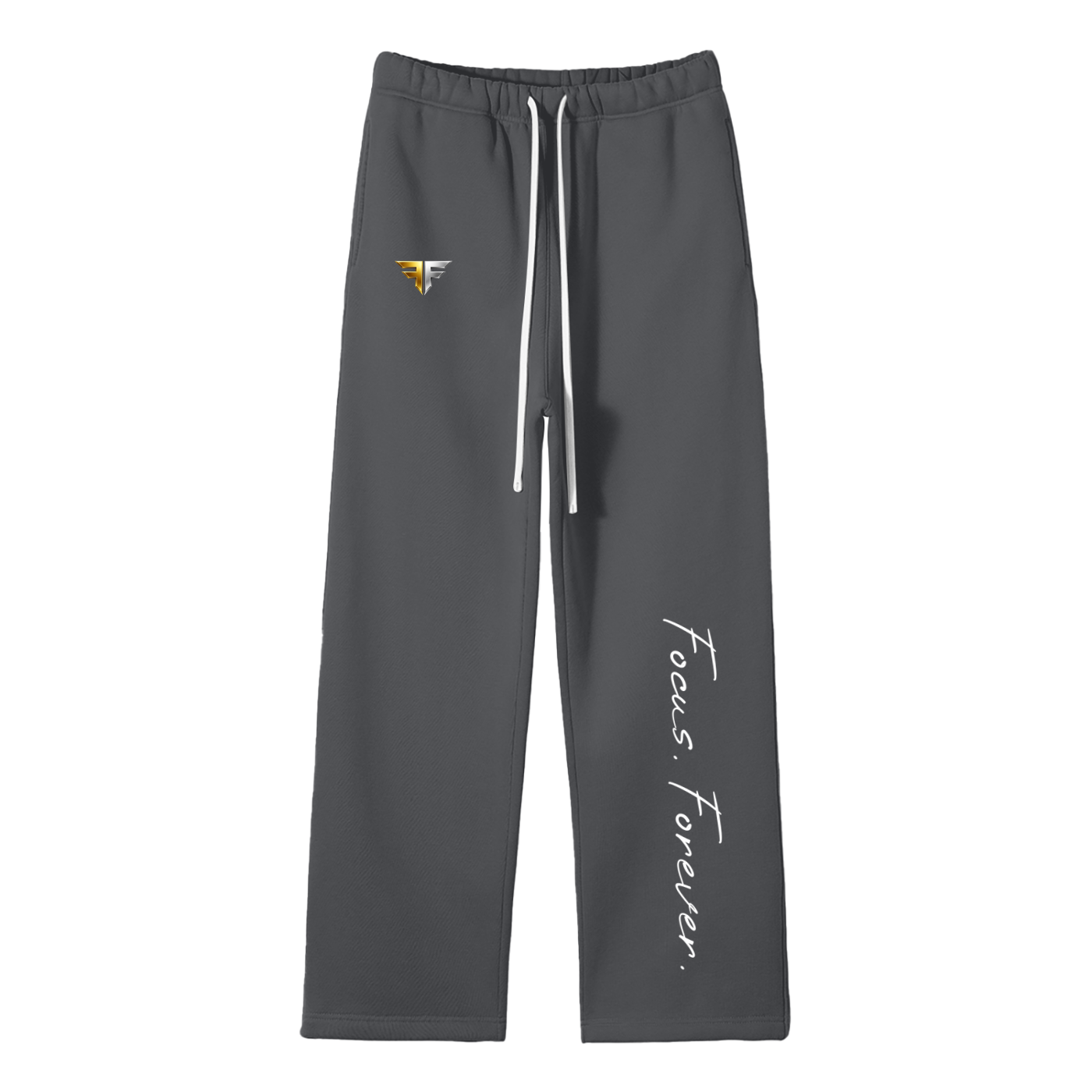 Unisex Solid Color Fleece Straight Leg Pants