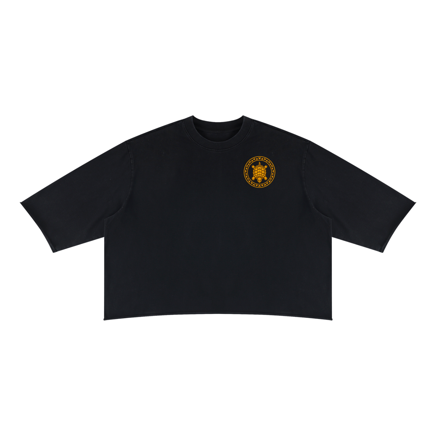 Unisex Mineral Wash Raw Hem Boxy T-Shirt
