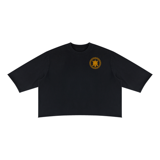 Unisex Mineral Wash Raw Hem Boxy T-Shirt
