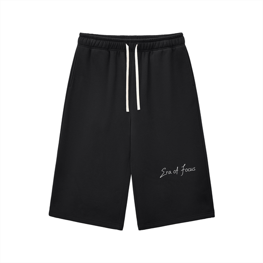 Relaxed Drawstring Three-quarter Sweatpants
