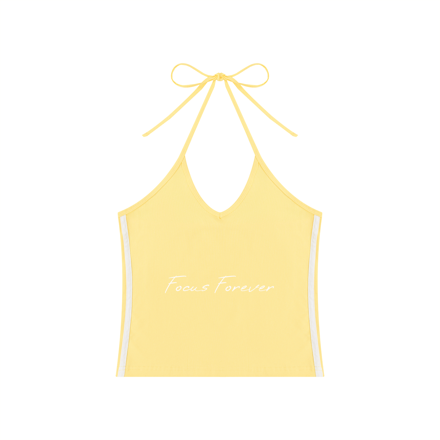 Women's Color Block Halter Crop Tank Top