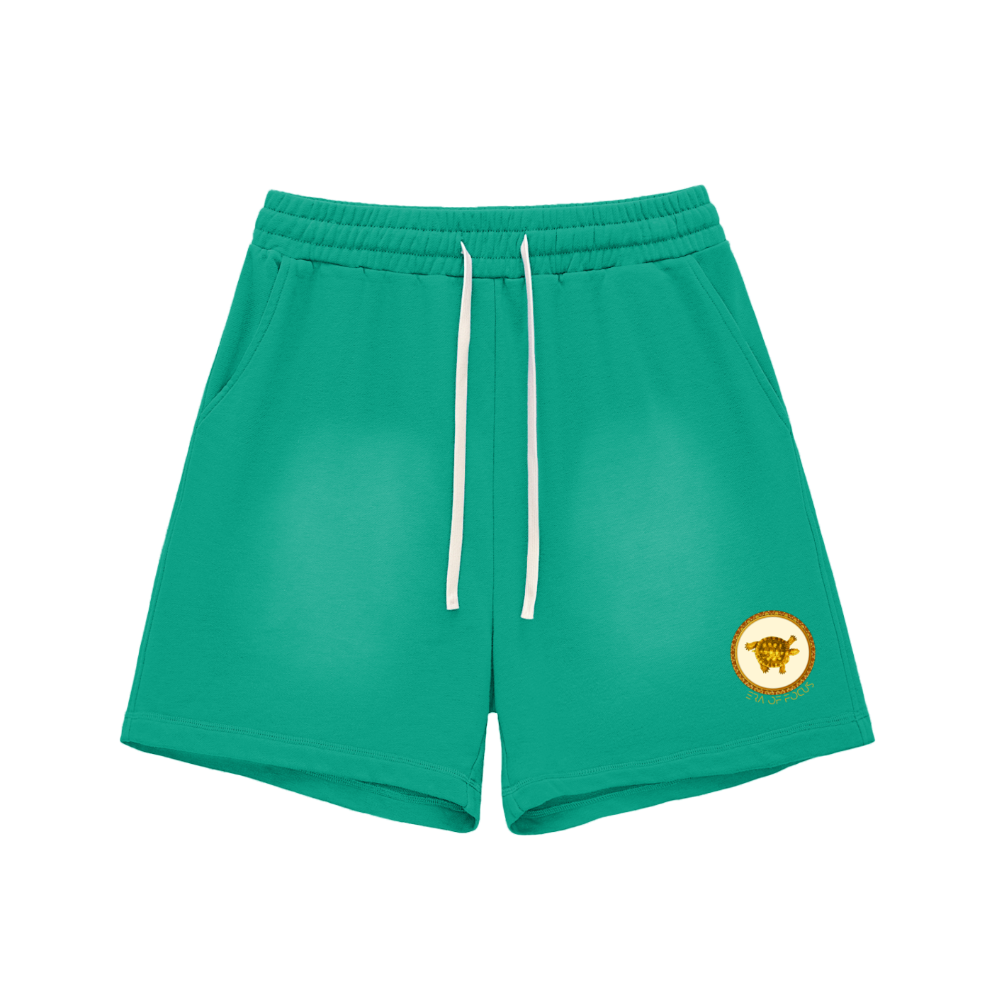 Sun Fade Raw Edge Cotton Shorts