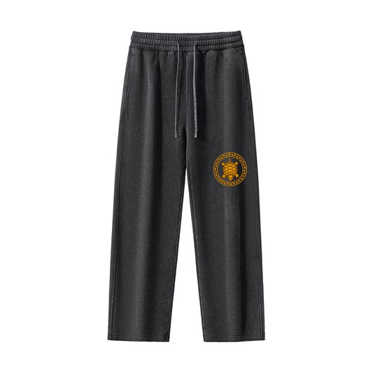 Frayed Enzyme Washed Fleece Sweatpants