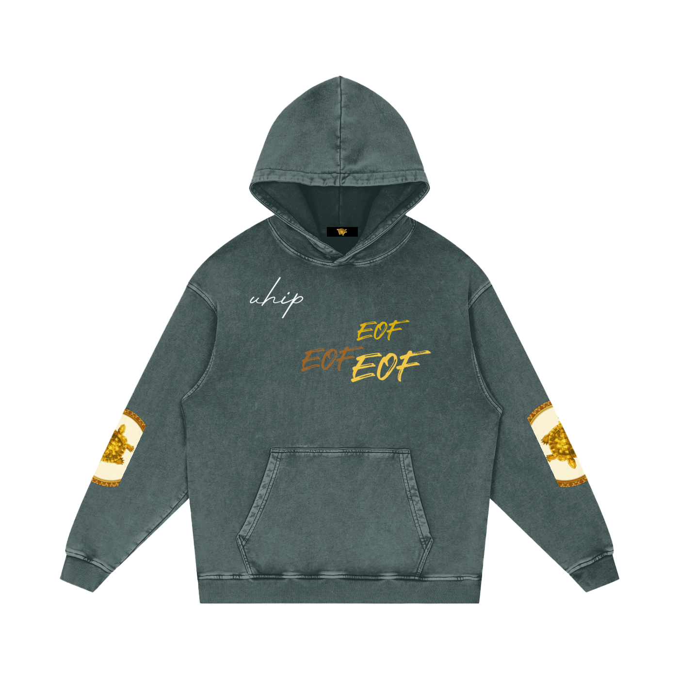 Snow Washed Loose Cotton Hoodie