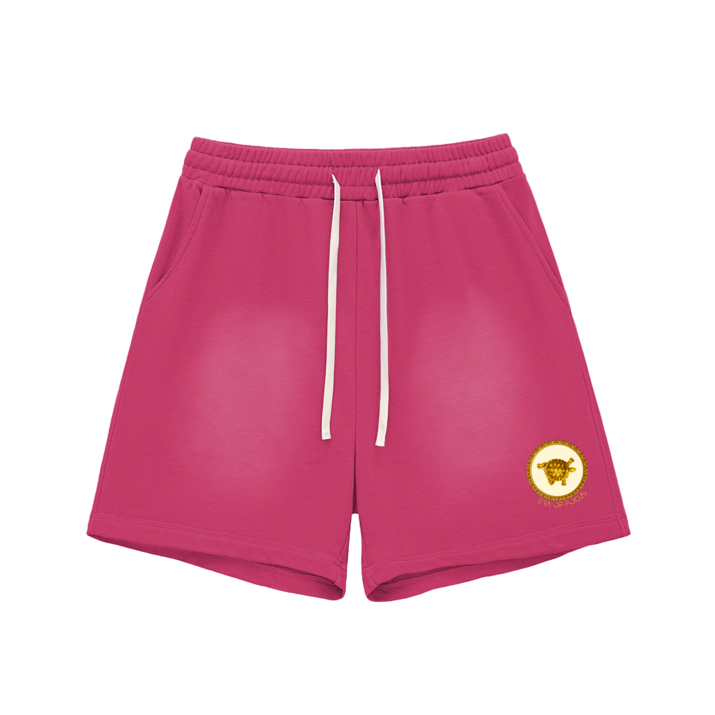Sun Fade Raw Edge Cotton Shorts
