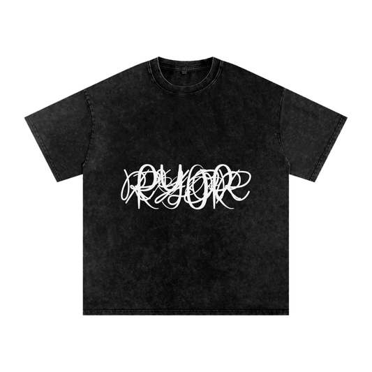 Snow Washed Oversized Cotton T-Shirt