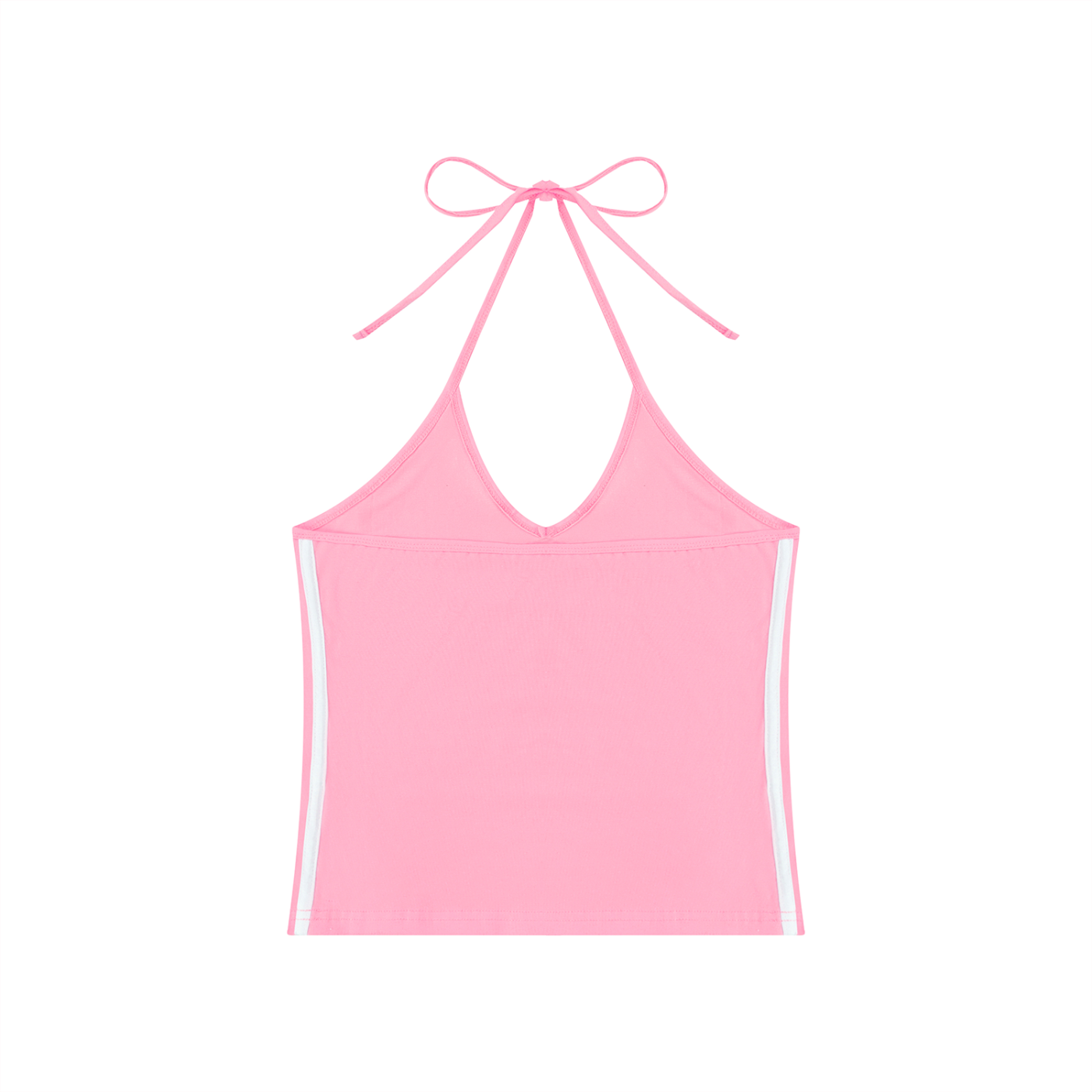 Women's Color Block Halter Crop Tank Top
